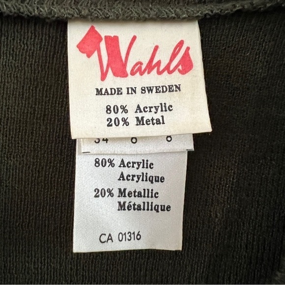 Vintage 60s 70s Maxi Dress Swedish Metallic Knit Striped V Neck Sweater Mod MCM - Picture 6 of 9